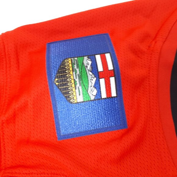 NWT Fanatics Calgary Flames NHL Hockey Home Jersey Red Blank Womens Ladies Size - Picture 7 of 10